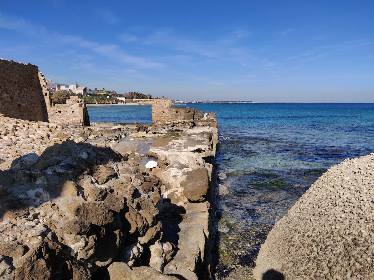 Marina Vecchia Beach in Avola, Eloro District