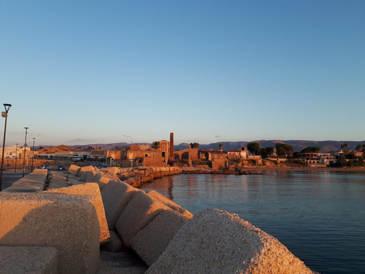 Marina Vecchia Beach in Avola, Eloro District
